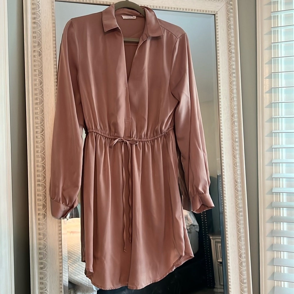 LUSH mauve dress with bow